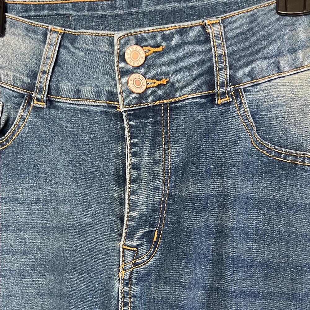 NWOT Sidefeel Women's High Waisted Stretch Jeans Raw Hem Ankle Denim Pants sz 10 - Picture 7 of 10